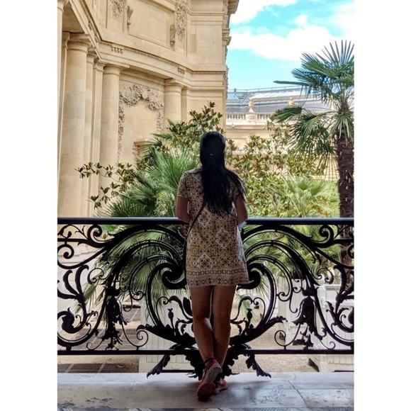 Lulus Dandy Lion Mini Dress S Shift Yellow Print Tile Vacation Party Summer Trip - Picture 10 of 16